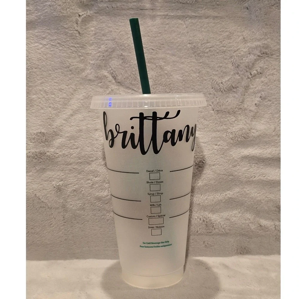 Starbucks Personalized Sunflower Reusable Cold Cup 24oz Venti Tumbler Brittany